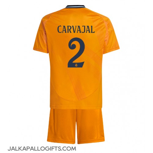 Real Madrid Daniel Carvajal #2 Vieras Peliasu Lasten 2024-25 Lyhythihainen (+ Lyhyet housut)